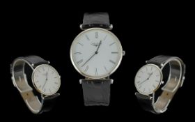 Longines Le Grande Classic Gents Steel Cased Slimline Wrist Watch, ref.no. 34728412, with black calf