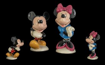 Royal Doulton 'Disney Mickey Mouse Collection' Pair of Hand Painted Figures. Mickey Mouse MM1 &