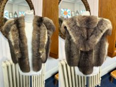 Coney Fur Gilet, deep collar, lovely condition. Size 8/10.