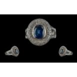 Ladies 18ct White Gold Sapphire and Diam