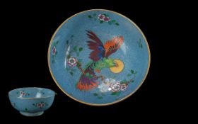 Cloisonne Bowl by England & Sons, depict