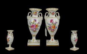 German - Pair of 19th Century Hand Paint