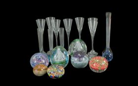 Collection of Six Paperweights, includin