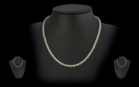 Pearl Necklace with 18ct Clasp. Lovely W