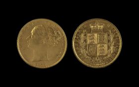 Queen Victoria 22ct Gold Young Head Shie