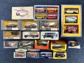 Box of Corgi Boxed Die Cast Models, including Corgi 60 Years of Transport C89, Routemasters in Exile