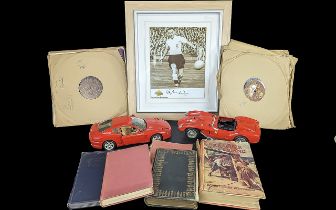 Mixed Lot of Collectibles including Sir Stanley Matthews framed autograph measures 16'' x 14'',