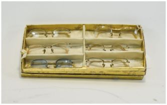 Box Containing A Collection Of Mid 20thC Spectacles, Various Designs.