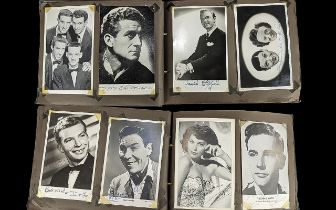 Autograph Book containing collection of vintage autographs on photographs, including Joan Regan,