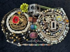 Box of Quality Costume Jewellery, comprising pearls, beads, bracelets, pendants, earrings, rings,