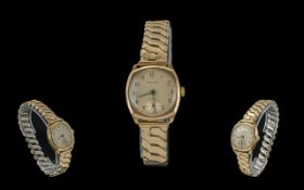 Revue - 1920's Swiss Made 9ct Gold Cased 15 Jewels Mechanical Wrist Watch with Gold Plated