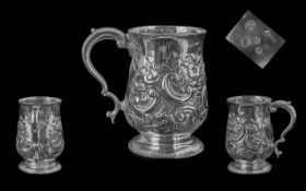 George III Sterling Silver Small Tankard. Hallmark 1795. Makers Peter and Anne Bateman. Silver