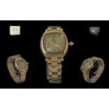 Aston Gerard Ladies Gold Plated Wristwatch, new in original box and outer box, with booklet, gold