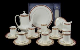 Royal Albert 'Paragon' Coffee/Tea Service, comprising coffee pot, cream jug, sugar bowl, seven cups,