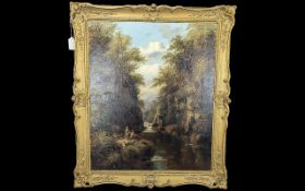 J Mellor Victorian Oil on Canvas, 1879, signed J Mellor, in a gilt swept frame, 24'' x 20'', depicts