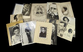 Good Selection of Early vintage Autograph Photos, includidng Sir Johnston Forbes-Robertson, Julia