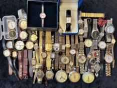 Collection of Gentleman's & Ladies Wristwatches, bracelet and leather straps, comprising Avia,