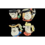 Four Royal Doulton Character Jugs, to include D7033 Dennis & Gnasher, Minnie the Minx D7036,