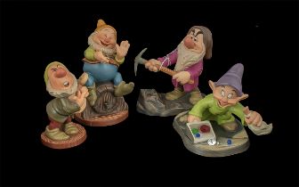 Four Walt Disney Collector's Club Dwarfs from Snow White & The Seven Dwarfs, comprising Ah-Choo -