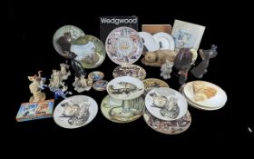 Cat Interest - Box of Limited Edition Cat Plates, assorted makers including American Artists, Lesley