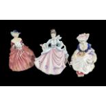Three Royal Doulton Figures, comprising 'Rebecca', 'Genevieve' and 'Kathleen'. All in good