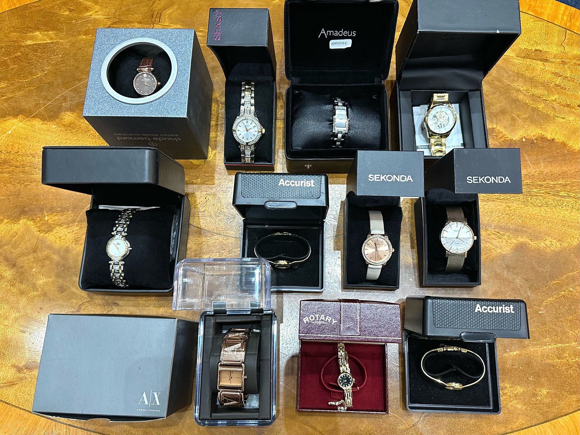 Collection of Boxed Wristwatches, Ladies & Gents, including Sekonda, Seksy, Pendule, Amadeus,