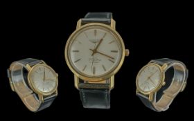 Longines Flagship Automatic Gents Wrist Watch. Waterproof, Gold Markers / Seconds Sweep, Silvered