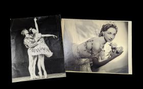 Two Signed Photographs of Margot Fontaine, measure 10'' x 8''.