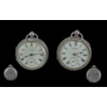 Two Silver Hallmarked Pocket Watches, 1. Russells of Liverpool, 2. J G Greaves of Sheffield.