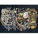 Box of Assorted Quality Costume Jewellery, comprising pearls, beads, bracelets, pendants,