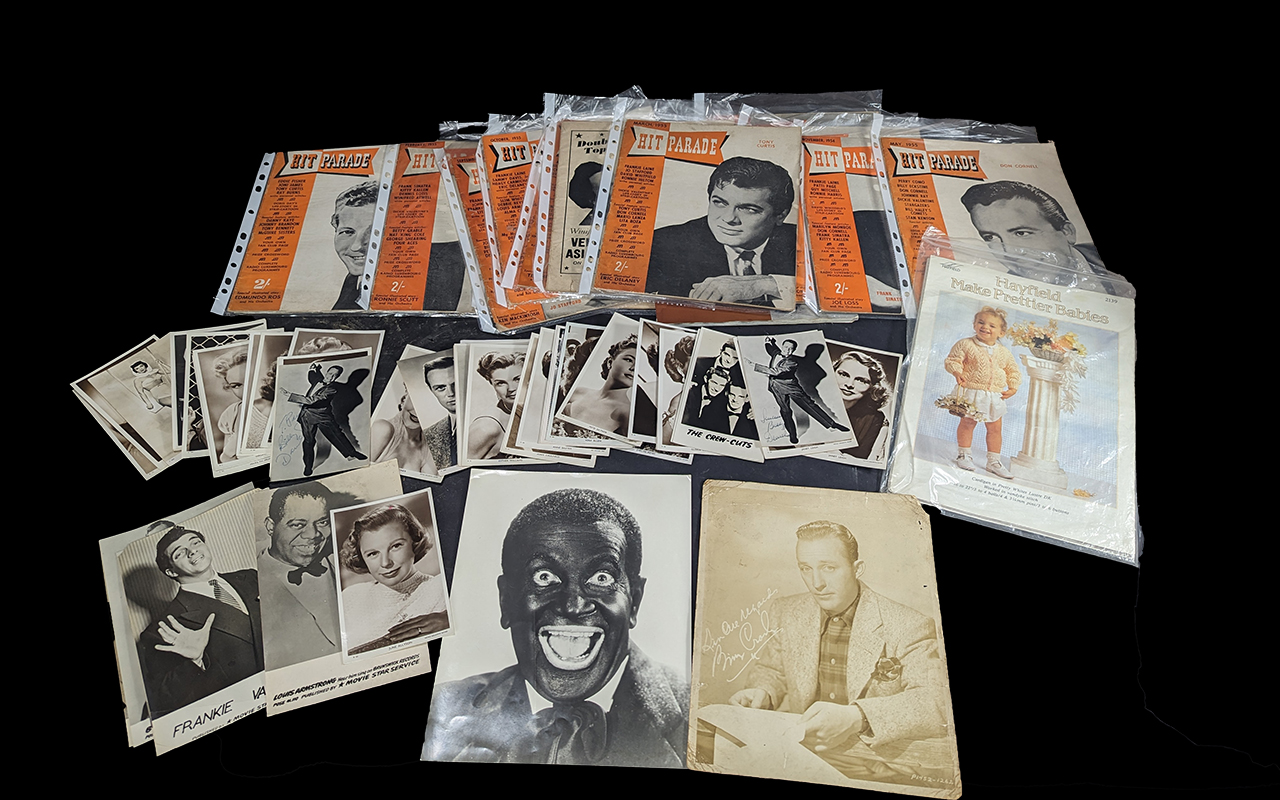 Box of Vintage Collectible Magazines, including twelve Hit Parade magazines from the 1950's, a