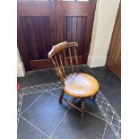 Early 20th Century Spindle Back Cottage Chair 28'' Tall.