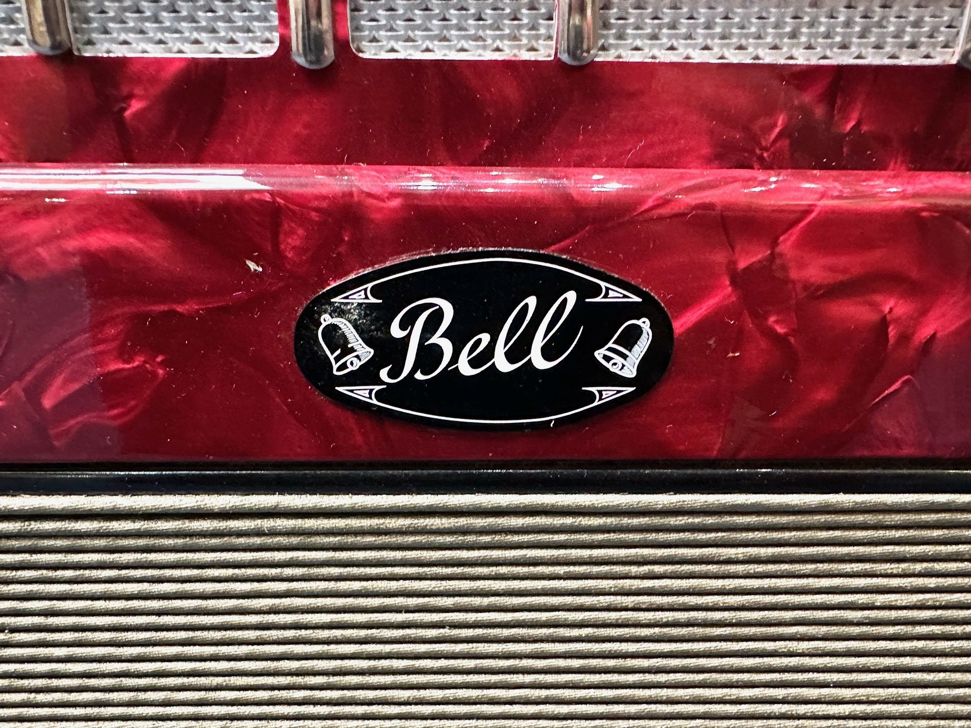 Bell Piano Accordion, in fully fitted box, case in red marble effect. - Image 2 of 6