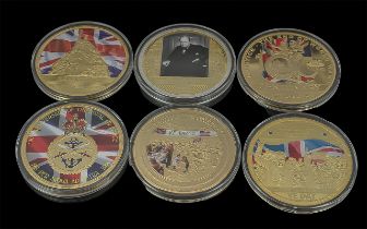 Boxed Collection of 100th Anniversary Commemorative Coins, including Centenary Armistice coin,