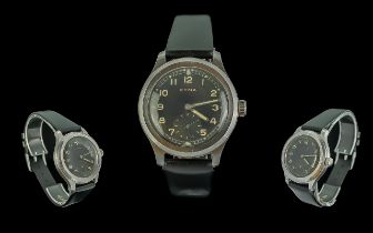 CYMA 'Dirty Dozen' World War II Military - Army Steel Cased Mechanical Wristwatch. Features black