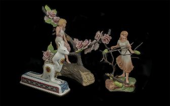 Wedgwood Four Seasons Collection Figures 'Spring' depicting a girl sitting in a blossom tree,