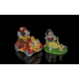 Disney Snow White Figure, together with Disney musical Mickey in car.