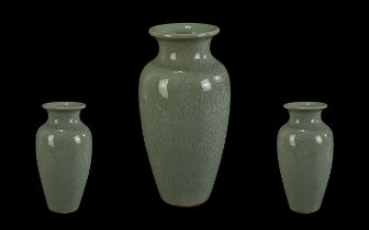 Chinese Guan-Type Crackle Glazed Celadon