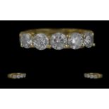 18ct Gold Diamond Ring set with five rou