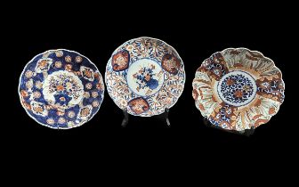 Three Japanese Large 'Imari' design Plat