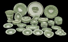 Collection of Wedgwood Green Jasperware