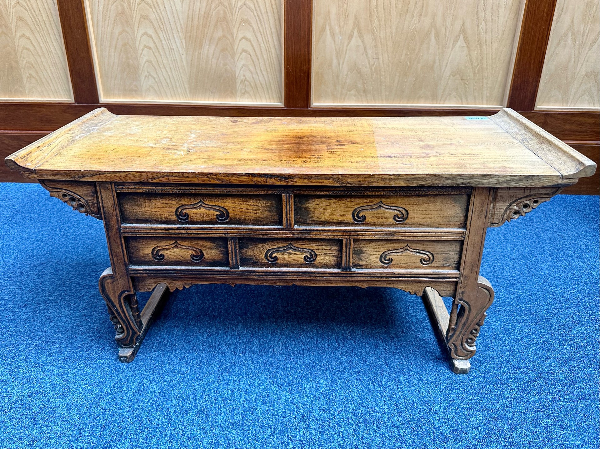 Chinese Style Small Chest of Five Drawers, in the form of an alter table. Height 14'' x width 30.5'' - Image 5 of 5