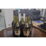 Five Bottles of Martell Cognac, 40% vol.