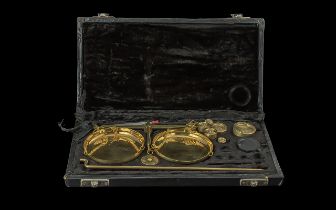 Soot Gold Scales & Weights Set, Comes with ( 8 ) Weights, With Original Box.