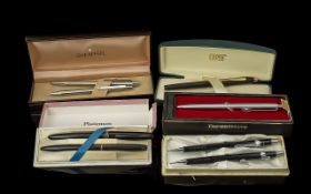 A Good Collection of Vintage Pens ( Boxed ) Comprises 1/ Roll tip 05 mm, Pentel P205 Pair of