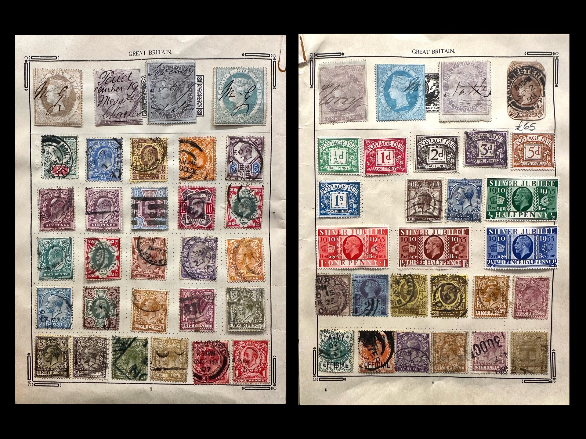 Stamps World 1854 To 1950 Col'n - Including Much Commonwealth Mint Or Used In 2 Matching Stanley