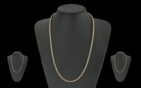 A Superb Quality 9ct Gold Belcher Chain - With lobster Claw Clasp. Marked 9ct (375) Solid Gauge -