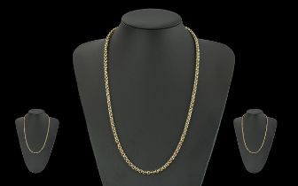 A Superb Quality 9ct Gold Belcher Chain - With lobster Claw Clasp. Marked 9ct (375) Solid Gauge -