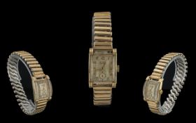 Gruen Veri Thin 9ct Gold Precision Mechanical Wrist Watch - Circa 1930's with 14ct Gold Plated