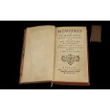 French Small Hardback Book dated 1751 entitled 'Memoires de Claude Joli Chanione De Notre Dame et De